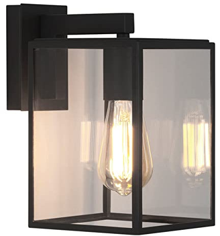 Astro Box Lantern 270 Outdoor Wall Light (Textured Black), E27/ES Lamp, Designed in Britain - 1354003 - 3 Years Guarantee