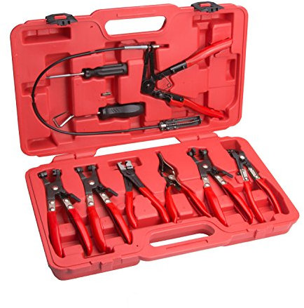 Falon-Tech Schlauchklemmenzange Schlauchschellenzange Set Zangen Schlauchschelle 11 (FT4029)