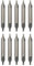 Pxyelec 10pcs Center Drill Bits Set, HSS Center Drills Countersinks 60 Degree Angle Bit Set Tool for Lathe Metalworking Size 39 x 5 x 2 mm