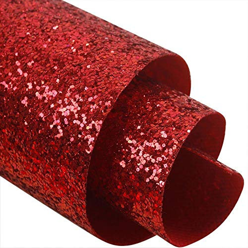 Chunky Glitter Fabric Wallpaper - Heavy Duty GlitterWall Glitterbugs Crystal[Red,69cm Wide,Length: 2.0m,5056100091054]