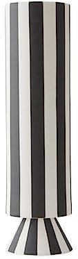 Toppu-Vase Weiß aus Sandstein Ø8,5xH31cm