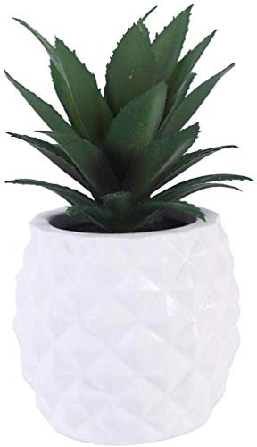 Blumentopf Künstliche Ananas Topfpflanze Harz Pflanzgefäße Home Decor Handwerk - Weiß