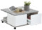 FMD Möbel, 659-001E Twin 1 Wohnzimmertisch, spanplatte, beton grau/weiß glänzend, maße 70.0 x 70.0 x 36.0 cm (BHT)