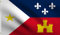 DMSE Ethnische Flagge Louisiana Acadiana Flagge, 90 x 150 cm, 100 % Polyester, 100 D