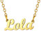 U7 Ladies Necklace Custom Womens Necklaces Name Pendant Lola