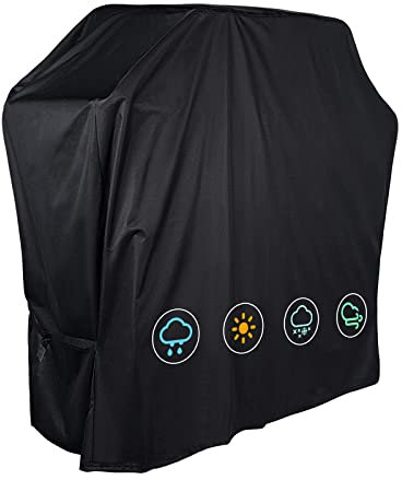 Mutsitaz Funda Protectora para Barbacoa de Gas, Resistente a la Lluvia, Resistente al desgarro, Resistente al Agua y al Polvo, con Correas Autoadhesivas y Bolsa de Almacenamiento (76 x 66 x 110 cm)