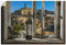 ARTland Wanddeko Wandtattoo selbstklebende Vinylfolie 60x40 cm Fensterblick Stadt Italien Wein Fenster Ausblick Mediterran U1XJ
