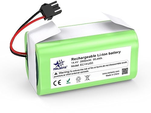MELASTA 14,4 V 3500 mAh Li-Ionen Ersatz Akku für Tesvor X500, Eufy RoboVac 11, 11S, 11S MAX, 30, 30C, 30C Max, 12, 15C, 15C MAX, 15T, 35C, DEEBOT N79S N79 DN622,Conga Excellence 990 950 1090