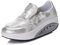 ERLINGO Zapatillas de deporte de plataforma para mujer, con cojín de aire, transpirables, para caminar, con cuña ligera, zapatillas de deporte, cómodas, Silver, 36.5 EU