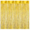 4 STK Folien Vorhänge, 1m x 3m Lametta Vorhang Hintergrund, Gold Metallic Lametta Vorhänge, Selbstklebende Folien Fransen Lametta, Partydekorationen für Geburtstags,Abschlussball, Hochzeit
