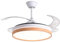 Bel Air Home - Cosmos Deckenventilator - DC-Motor mit 6 Geschwindigkeiten - 36W LED Licht in 3 Farbtemperaturen - Ausfahrbare Flügel - Inklusive Fernbedienung, Weiß, Metall
