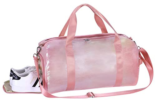 HAWEE Homme Femme Grand Sac de Voyage avec Compartiment à Chaussures Étanche Week-End Sac de Sport Pliable Sac Polochon pour Gym Fitness Yoga Randonnée Camping