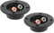 Greluma 2 Piezas copas de terminales de caja de altavoces de 2 vías, placas de terminales de altavoces de potencia redondas, con resorte de empuje