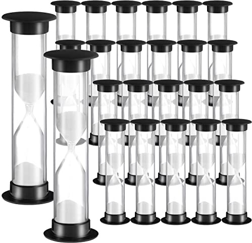 24 Stück 30s Sanduhr Kinder Timer 30s Timer für Klassenzimmer Acryl Überzogene Sanduhr Uhr Zahnbürste Sanduhr für Schule