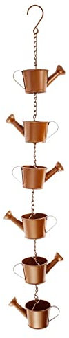 Cadena de lluvia de Metal de 90cm, cadena de guía de lluvia de canalón, sistema colector de lluvia, cadena de drenaje de hervidor de agua para decoraciones de jardín al aire libre
