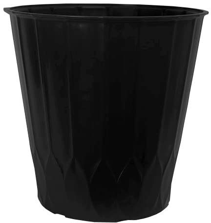 Muddy Hands 22 Litre Large Plant Pot Indoor Home Outdoor Garden Tall Round Plastic Flower Tree Planter (Black)