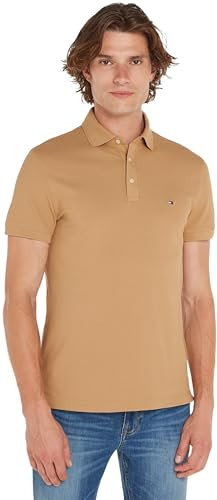Tommy Hilfiger 1985 Slim Polo MW0MW17771 Manches Courtes, Kaki (Classic Khaki), S Homme