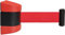 An der Wand montierter einziehbarer Warteschlangenabsperrgürtel, Band zur Massenkontrolle mit Zubehör, for Massenkontrollbarrieren und Linienteiler (Color : Red, Size : 3m)