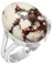 Jeweloporium 925 Sterling Silber Ringe für Frauen Mehrfarbig Natürlich Phorphy (Wild Horse) mit Stein Mode Silber Ringe Größe 53(16.9) Engagement Geschenk Boho Schmuck