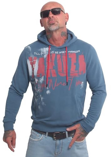Yakuza Herren Dead Clown Kapuzenpullover, Mallard Blue, 5XL