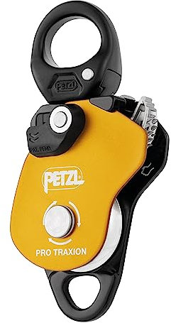 PETZL 1 P054AA00 PRO Traxion Umlenkrolle, Gelb/Schwarz, Diâmetro da polia: 38 mm