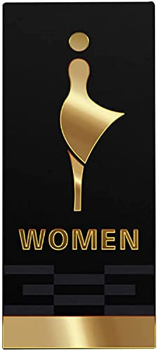 Toilettenschild, Badezimmertürschild, Toilettenwanddekoration, 3D-Acryl-Unisex-WC-Dekoration für Büro (A)