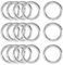 XCSJ 15 Stück Runde Karabiner 39mm Sehr Robust Zinklegierung Runde Karabiner Ring Karabinerhaken Rund Karabiner Rund O Ring für Schlüsselanhänger, Tasche, Schmuck, Diy Handwerk Machen (Silber)