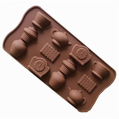 GIVBRO Silicone Moulds Teapot Alarm Clock Shaped Cake Mold Baking Moulds for Chocolate Gummy Jelly Cake Pudding Ice Cube Soap Making