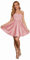 ANGEL FASHIONS Robe de Bal Courte élégante en Satin A-Line à Sequins Rose foncé et sans Bretelles pour Femmes Xlarge