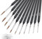 Xumann 11 PCS Fine Detail Paint Brushes Set, Miniature Line Painting Handle Brush, Model Paint Brushes