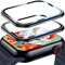 Uyiton für Apple Watch 45 MM Series 9/8/7 Schutzfolie, 2 Stück Aluminiumlegierung Displayschutz,Vollständige Abdeckung, 9H Härte Schutzglas HD-Klar Anti-Staub Folie für iWatch 45 MM