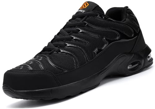 DYKHMILY Basket Secruite Large Femme Chaussures de Sécurité Chaussures Travail Confortable Embout en Acier Legeres Basket Secruite (Noir Large,40EU Large)