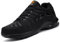 DYKHMILY Basket Secruite Large Femme Chaussures de Sécurité Chaussures Travail Confortable Embout en Acier Legeres Basket Secruite (Noir Large,40EU Large)