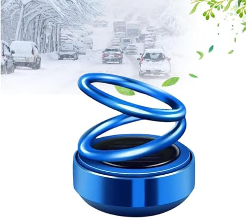 Generic Mini-Kinetische Heizung, tragbar, automatischer drehbarer Solarheizkörper, Doppelring, 360 Grad Rotation, für Fahrräder, Wohnzimmer, Badezimmer (Blau)