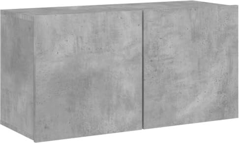 vidaXL Mobile TV a Parete Grigio Cemento 80x30x41 cm