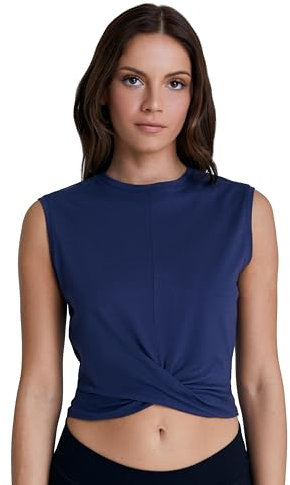 True North Damen Twist Tank Top Bio-Baumwolle Tanktop Modal (DE/NL/SE/PL, Alphanumerisch, M, Regular, Regular, Navy)