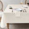 Softalker Tischdecke 320 x 140 cm Abwaschbar Rechteckig Tischdecken Beige Outdoor Tischtuch Jacquard Geometrischem Fleckschutz Tischwäsche Garten für Innen und Außenbereich