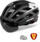 Shinmax Fahrradhelm Herren Damen Fahrradhelm mit Visier Abnehmbarer Schutzbrille MTB Helm mit Licht Männer Frauen Mountainbike Helm Mountain Road Fahrradhelme Einstellbarer Sicherheitsschutz
