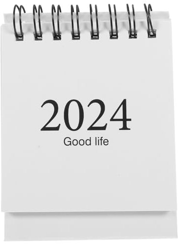 Parliky Tischkalender 2024 Mini-kalender für Das Home Office Kleiner Englischer Kalender Dickes Papier Zum Schreiben