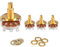 Giyofom Shaft Full Metric Sized Control Pots A500K Audio Taper Potentiometers Pot for Electric Guitar Bass (Set of 4)
