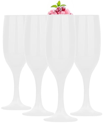 Glasmark KROSNO, 150ml, Set von 4, Champagnerglas, Sektglas, Prosseco, Originelles Design, Spülmaschinenfest, einzigartige Form und Stil, Perfekt für zu Hause, Restaurants und Partys