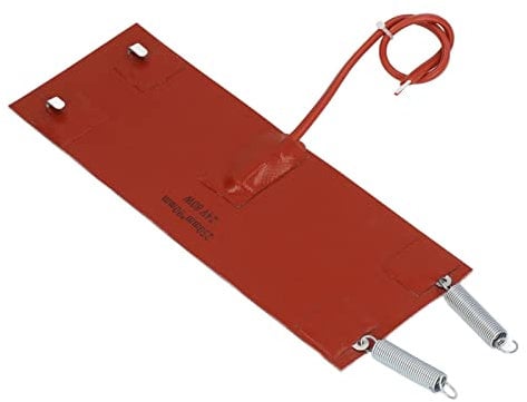 TIKATARER Silicone Heating Pad, 80W Efficient Insulation Silicone Heating Blanket Flexible Silicone Heater Mat 250mm X 90mm with Automatic Temperature Control for Car and Machiner (DC24V)