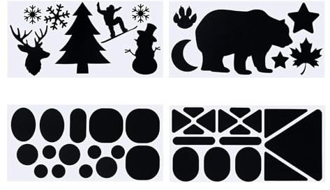 4 Blatt Flicken für Daunenjacke,Schwarz Flicken Daunenjacke,Verschiedene Größen Formen Flicken Daunenjacke Selbstklebend,Waschbar Bügelfrei Kleidung Patch,für Jacke,Zelt,Schlafsäcken,Tasche