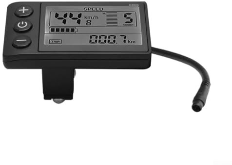 Display LCD per bici elettrica, 24 V, 36 V, 48 V, display LCD, ricambio con cavo di interfaccia impermeabile a 6 pin, per bici elettriche