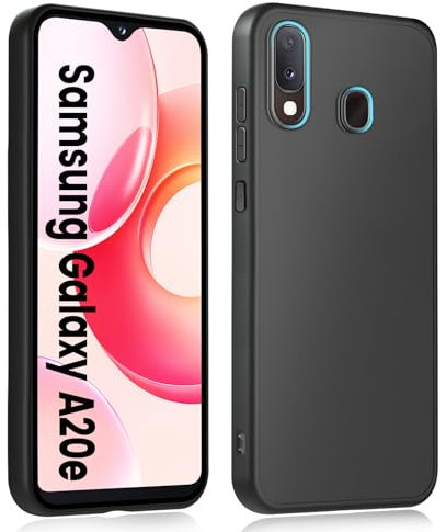 HuwaiH Handyhülle für Samsung Galaxy A20e Hülle, Anti-Rutsch Stoßfest Haltbarkeit Schutzhülle, Anti-Fingerabdruck Weich TPU Case, Rundumschutz, Fallschutz, Passgenau für Samsung A20e, Schwarz
