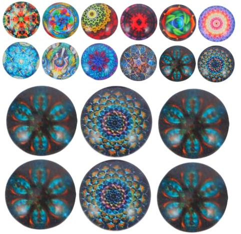 Garneck 100pcs Glass Pebbles for Arts and Crafts - Flat Back Dome Tiles for DIY Projects - Loose Parts for Early Years Activities Ideal for Supplies and Creative Designs