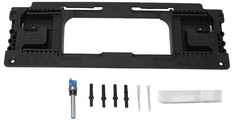DUIMIMI Adjustable Hinge Router Template Jig Kit for Door Hinge Installation, Compatible with Round and Square Corner Hinges, Includes Drill Bit, Locking Pins, and Storage Box