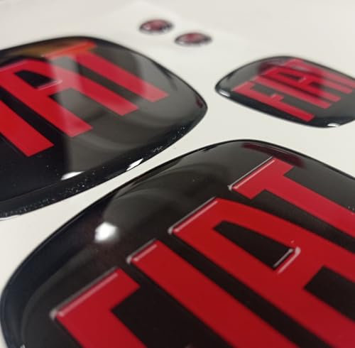 Adesivi resinati Decorativi sovrapponibili e con Misure compatibili con fregi automobilistici Esistenti. Colore Nero/rosso (500L)