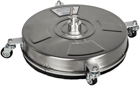 Lavasuperfici Professionale in Acciaio Per Idropulitrice Ad Alta Pressione Lavapavimenti (Acciaio inox 450 mm)