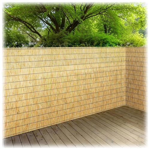 Gartenzaun Sichtschutz Schilfrohrmatte Weidenmatte Blickschutz Und Windschutz Balkonverkleidung Holzwand Für Terrasse Gartentor Weide